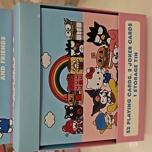 Hello kitty 52 playing cards, 2 joker cards and 1 storage tin